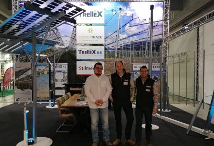 Photos from Brite Solar’s booth at Interpoma 2024, where we presented our agrivoltaic technology for orchards and sustainable fruit cultivation.