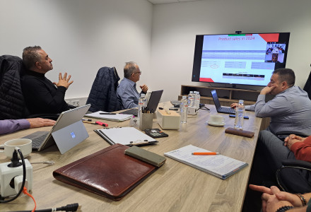 Photo from Brite Solar’s annual sales and staff meeting held at the new factory in Patras, bringing together a growing international team.