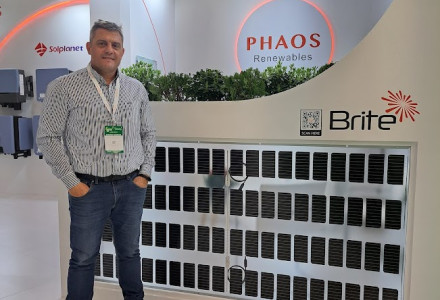 Dimitris Bellos represents Brite Solar, showcasing the future of agrivoltaics