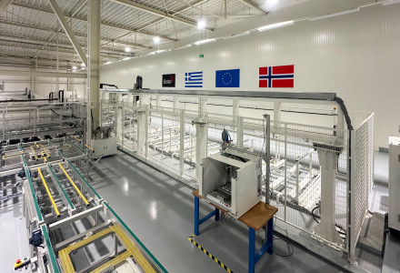 A panoramic view of Brite Solar’s production floor, where advanced solar technology comes to life.